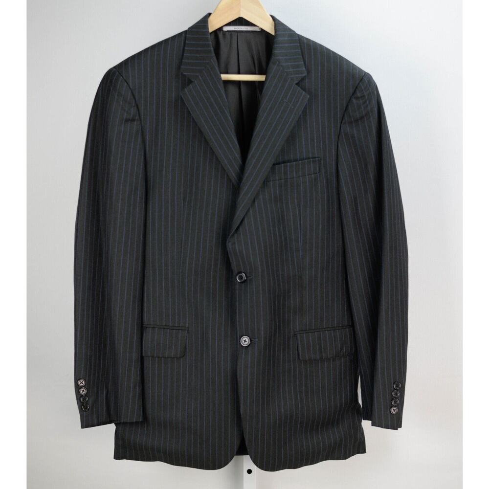 Hickey Freeman Nordstrom 2 Btn Charcoal Pinstripe Blazer Sport Coat Jacket 40R